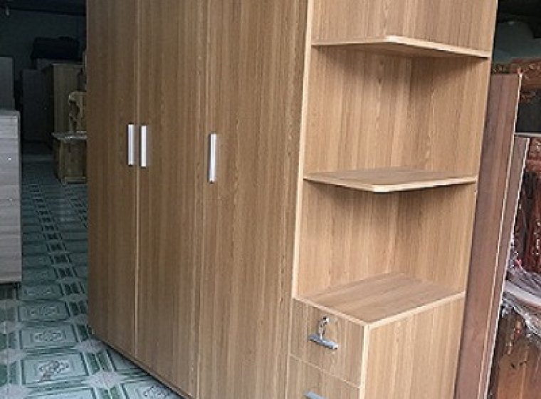 TỦ ÁO MDF CÓ KỆ TRANG TRÍ 01